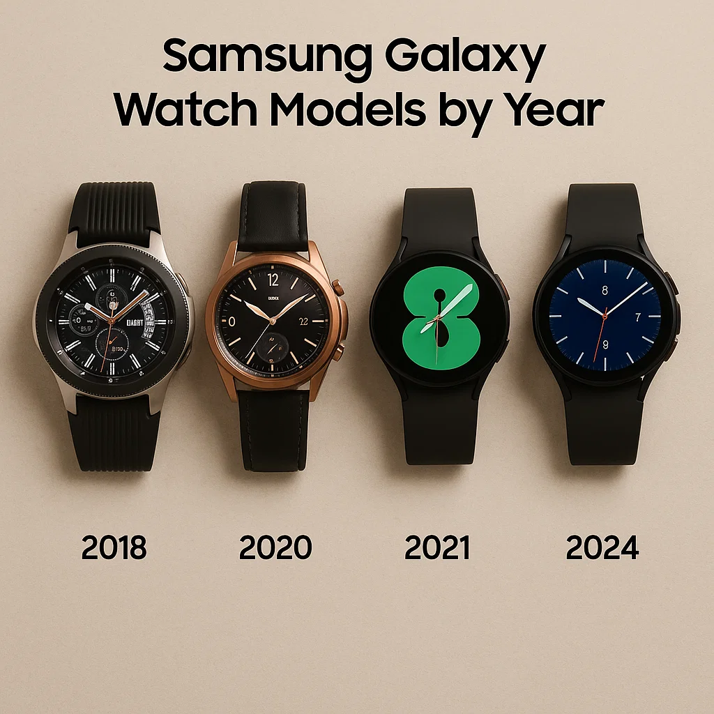 Samsung Galaxy Watch Models by Year